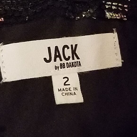 Jack by BB Dakota 2 Dress Mini Embroidered Floral Mesh Black Lined Whimsigoth - Picture 5 of 8